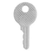 Colgante llave redondo texturado 25x12,5 mm - Acero inoxidable 304L x1