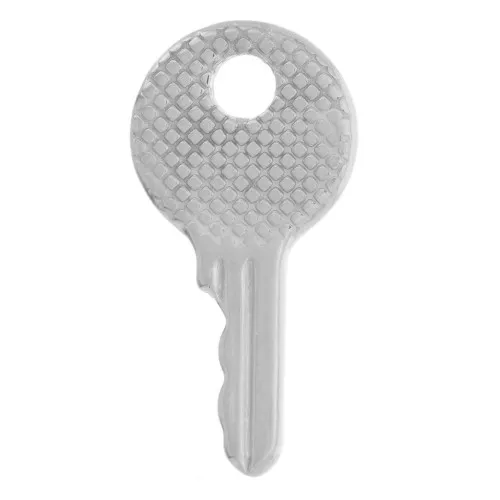 Colgante llave redondo texturado 25x12,5 mm - Acero inoxidable 304L x1