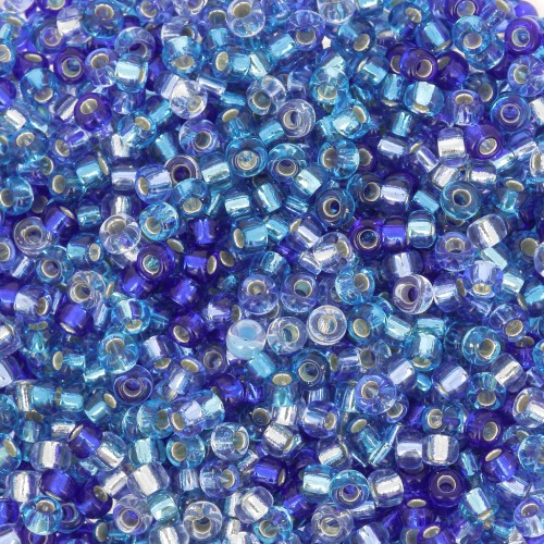 Mezcla Rocalla Miyuki 11/0 Azul Destello x8g