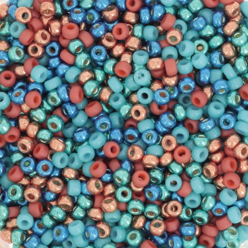 Mezcla Rocalla Miyuki 11/0 Corales Azules x8g