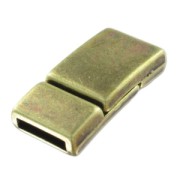 Cierre magnético 28x14 mm para cordón plano 10 mm bronce x1|raw }}