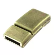 Cierre magnético 28x14 mm para cordón plano 10 mm bronce x1
