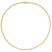 Collier souple maille Oméga 3 mm - Acier inoxydable 304L Doré x41cm|raw }}