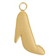 Breloque talon bombé 16x11 mm - Acier inoxydable 304L Doré x1