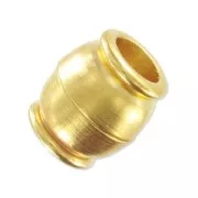 Cierre magnético 11x10 mm para cordón 5 mm Dorado con oro fino x1