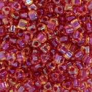 Miyuki 8/0 Triángulo TR8-1163 - Light Cranberry Lined Topaz Luster x8g