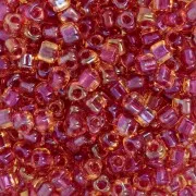 Miyuki 8/0 Triángulo TR8-1163 - Light Cranberry Lined Topaz Luster x8g