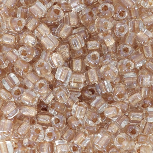 Miyuki 8/0 Triángulo TR8-1522 - Sparkling Honey Beige Lined Crystal x8g