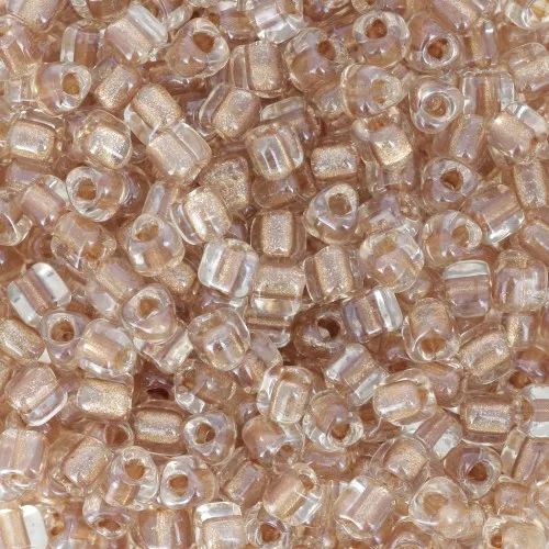 Miyuki 8/0 Triángulo TR8-1522 - Sparkling Honey Beige Lined Crystal x8g