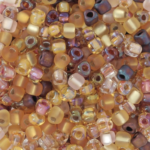 Mezcla Triángulos Miyuki 8/0 TR8-MIX-09 - Golden Grains x8g
