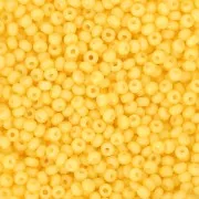 Cuentas de Rocalla Preciosa 11/0 2 mm - Solgel - Amarillo 3, teñido en blanco tiza, 20 g