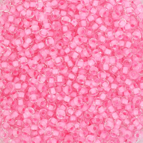Cuentas de Rocalla Preciosa 11/0 de 2 mm - Terra Pink Lined x 20 g
