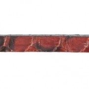 Cordón plano cuero 5x2.4 mm Serpiente Marrón x30cm