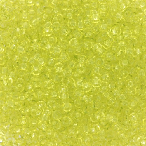Cuentas de Rocalla Preciosa 11/0 2 mm - Solgel - Green 2 Dyed Crystal x20 g