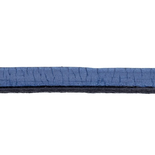 Cordón plano cuero 5x2 mm Azul Oscuro x30cm