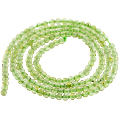 Cuenta redonda 2 mm gema - Peridot x38cm
