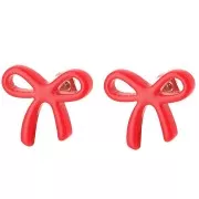 Ganchos pendientes - 15x17 mm en acetato - Rojo x2
