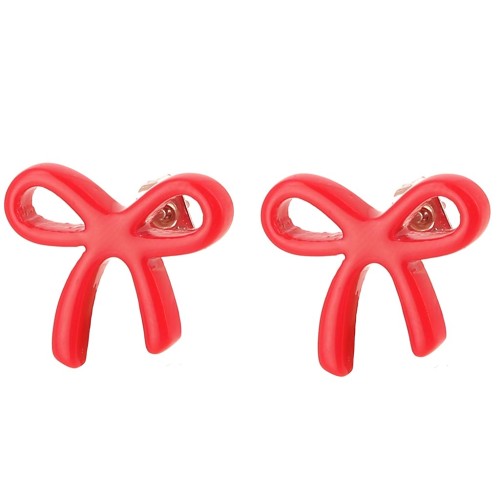 Ganchos pendientes - 15x17 mm en acetato - Rojo x2