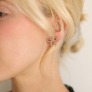 Ganchos pendientes de acetato 15x17 mm - Moka x2