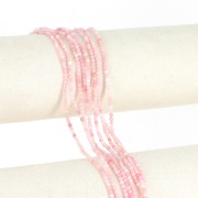 Cuenta redonda 2 mm gema - Opalo rosa x39cm