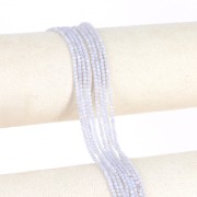 Cuenta redonda 2 mm gema - Agata Azul Encaje x39cm