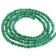 Cuenta redonda 2 mm gema de color - Onix verde x37cm|raw }}