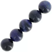 Cuenta redonda 10 mm - Ojo de Halcón x5