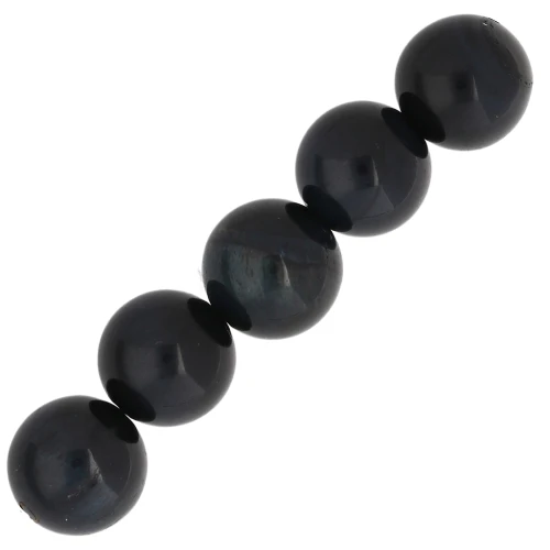 Cuenta redonda 10 mm - Ojo de Halcón x5