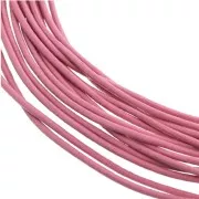 Cordón de cuero 1 mm Rosa antiguo x 2.95 m