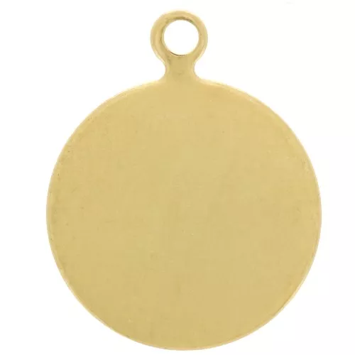 Pastillas adhesivas 12 mm - Dorado con oro fino x5