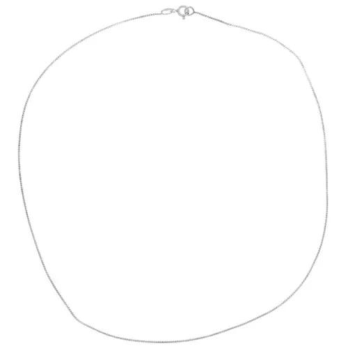 Collar malla espejo - serpiente plano 0.8 mm - Plata 925 x42cm