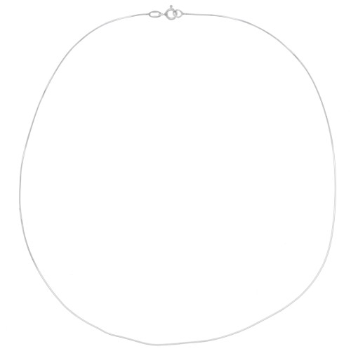 Collar malla Serpentina Cuadrada 0.65 mm - Plata 925 x42cm