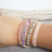 Cordón de cuero 0,8 mm Gold/Silver Shade metalizado x 25 m