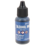 Tinta Alcohol Transparente Adirondack Tim Holtz 14ml - Denim x1