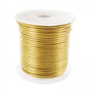 Cordón de cuero de 1 mm - Dorado x 20 m
