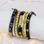 Cordón de cuero de 1 mm - Dorado x 20 m