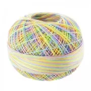 Hilo algodón Lizbeth talla 40 Rainbow Taffy n°153 x274m