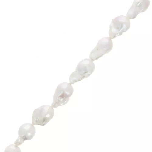 Perlas barrocas irregulares de agua dulce 19x14 mm - Grado AA - Blancas x1