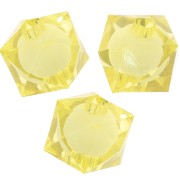 Cuentas facetadas cuadradas 10 mm acrílico transparente - Amarillo claro x10|raw }}