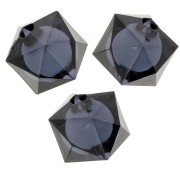 Cuentas facetadas cuadradas de acrílico transparente de 10 mm - Gris oscuro x10|raw }}