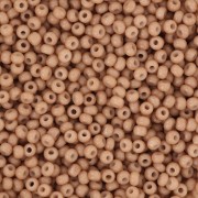 Cuentas de Rocalla Preciosa 11/0 de 2 mm - Solgel - Marrón 3, teñido en blanco tiza, 20 g