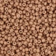 Cuentas de Rocalla Preciosa 11/0 de 2 mm - Solgel - Marrón 3, teñido en blanco tiza, 20 g