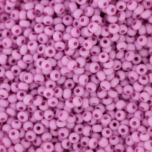 Preciosa Cuentas de rocalla 11/0 - 2 mm - Solgel - Rosa 3 Teñido Blanco Calizo x20g