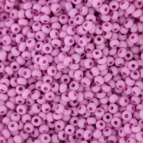 Preciosa Cuentas de rocalla 11/0 - 2 mm - Solgel - Rosa 3 Teñido Blanco Calizo x20g
