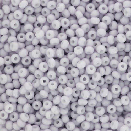 Preciosa Cuentas de rocalla 11/0 - 2 mm - Solgel - Violeta 1 Teñido de blanco tiza x20g