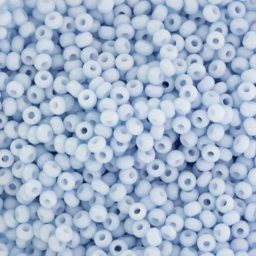 Preciosa Cuentas de rocalla 11/0 - 2 mm - Solgel - Azul 1 Teñido de blanco tiza x20g