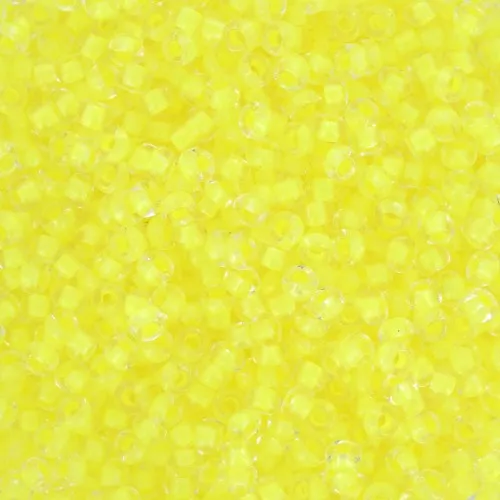 Preciosa Cuenta de rocalla 11/0 - 2 mm - Crystal Neon Yellow Lined x20g