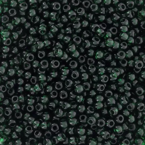 Preciosa Cuentas de rocalla 11/0 - 2 mm - Verde pino transparente x20g