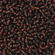 Preciosa Cuentas de rocalla 11/0 - 2 mm - Topacio oscuro forrado de plata x20g|raw }}