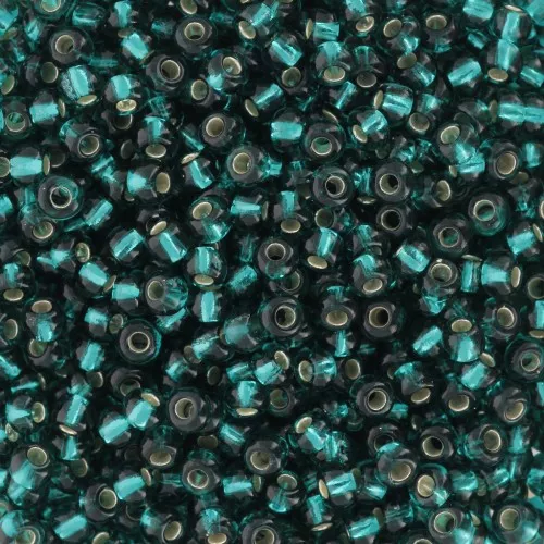 Preciosa Cuentas de rocalla 9/0 2,5 mm - Plata esmeralda x250g
